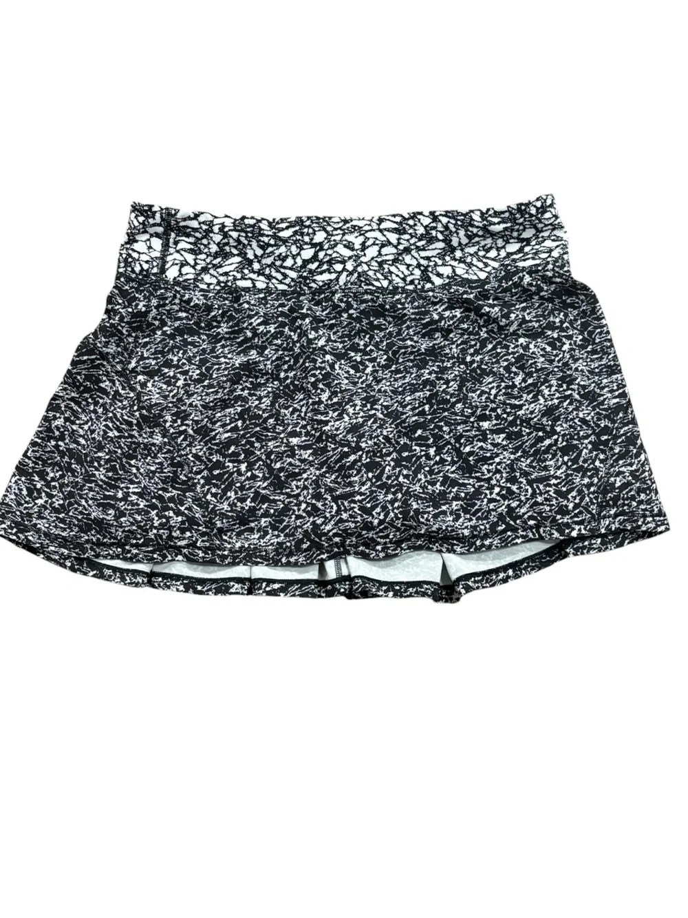 Lululemon Circuit Breaker Skirt Iced Wave White Black Size 6 Tennis Pickleball